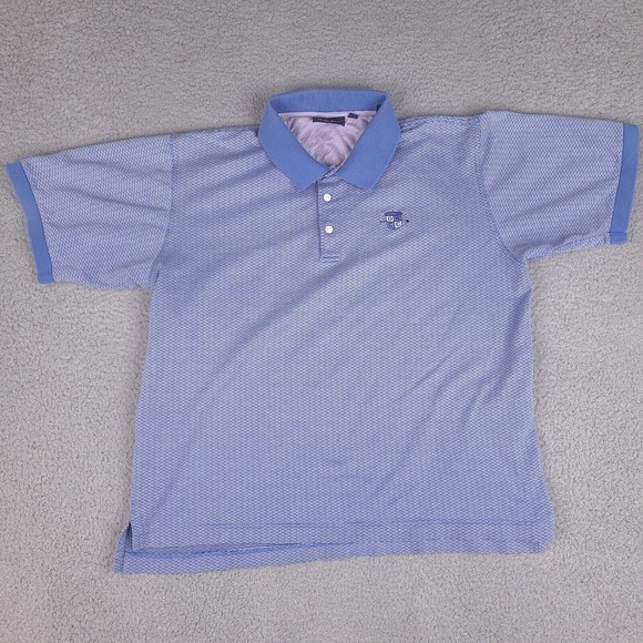 Bobby Jones Polo Shirt Mens Large Blue Golf Players Old Warson Country Club - Picture 1 of 14